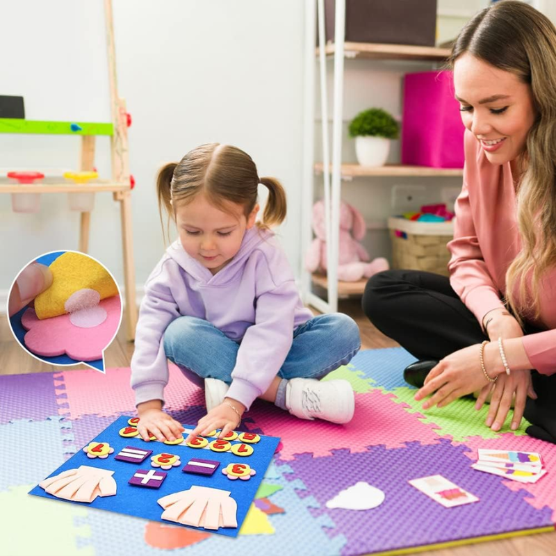 Jeu éducatif Montessori pour reconnaître et manipuler les chiffres