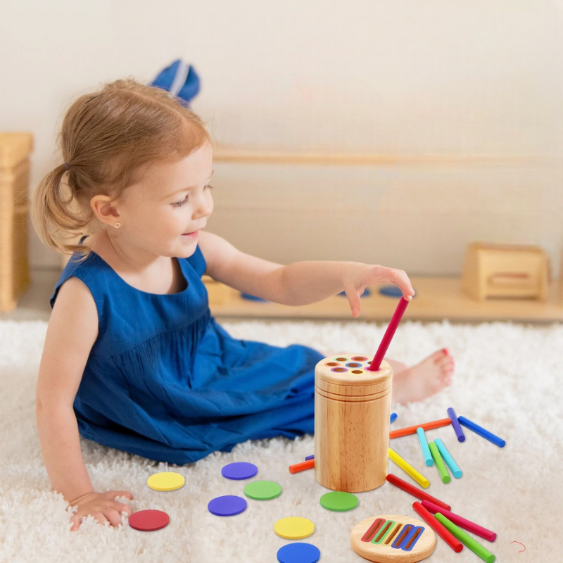 Jeu d’éveil en bois pour enfant de 2 à 5 ans