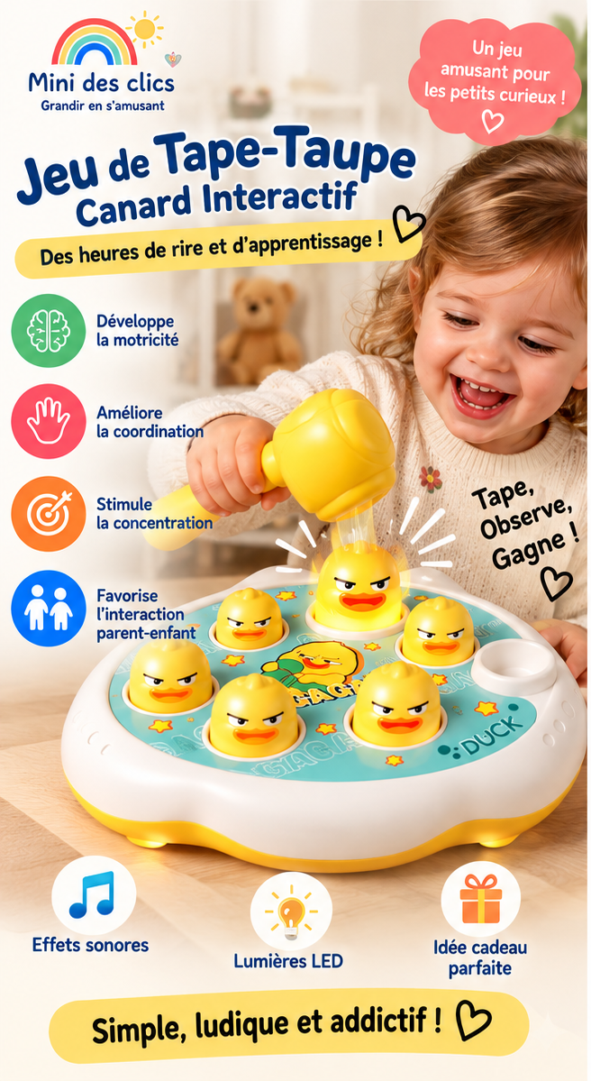 Jeu de Tape-Taupe Canard Interactif – jeu amusant pour enfant