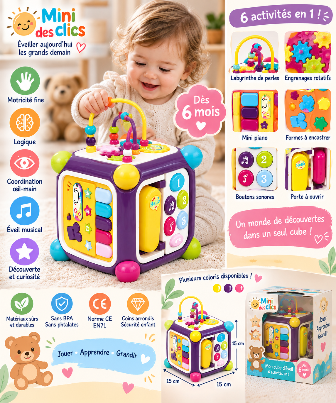 Labyrinthe de perles Montessori pour enfant – activité de coordination